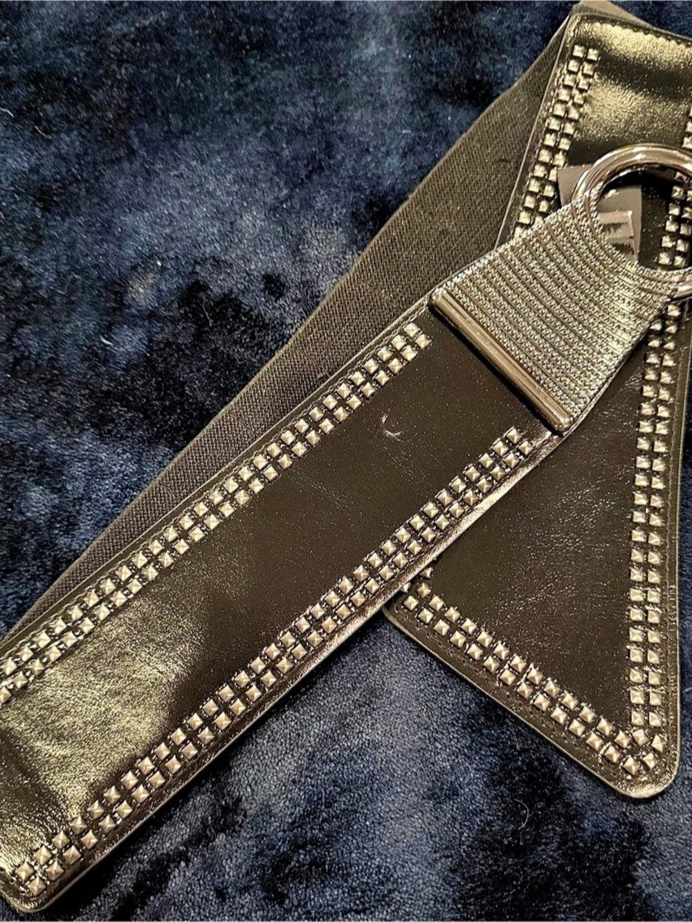 Amscan 80's Belt Studded Black Waist Belt NWT